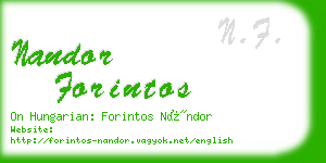 nandor forintos business card